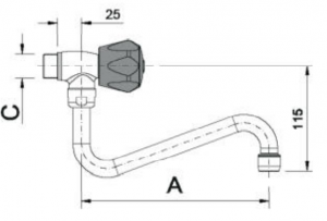 RUBINETTERIE DEL FRIULI HORIZONTAL TAP