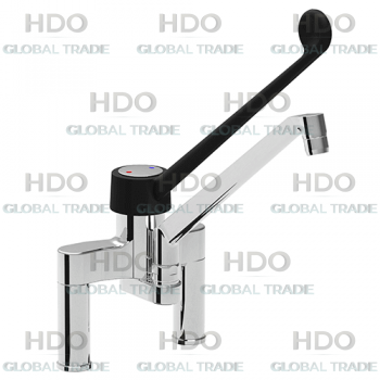 TWO HOLES SINGLE LEVER MIXER TAP WITH CAST OUTLET