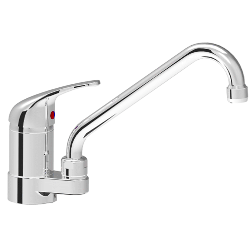 TURN MONOBLOCK SHORT LEVER MIXER TAP RUBINETTO MISCELATORE MONOFORO MONOCOMMANDO TURN