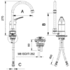 TURN MONOBLOCK SINGLE LEVER MIXER TAP